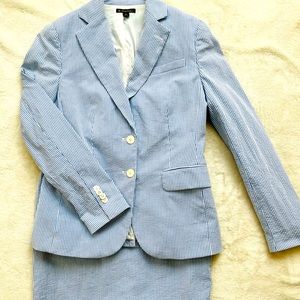 Beautiful seersucker jacket and pencil skirt